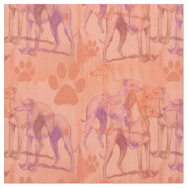 Windhunde im Nebel Stoff