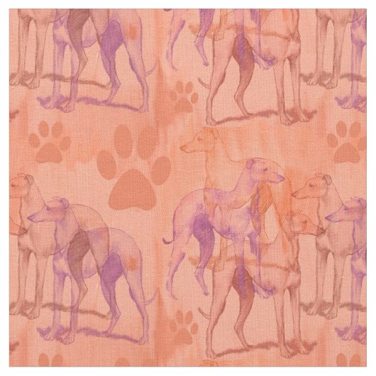 Windhunde im Nebel Stoff (Nahaufnahme)