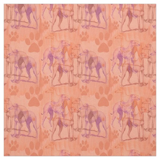 Windhunde im Nebel Stoff (Muster)