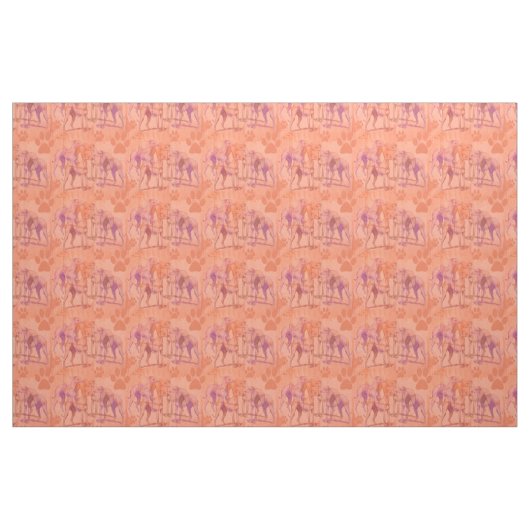 Windhunde im Nebel Stoff (Fat Quarter (45,7 x 55,9 cm))