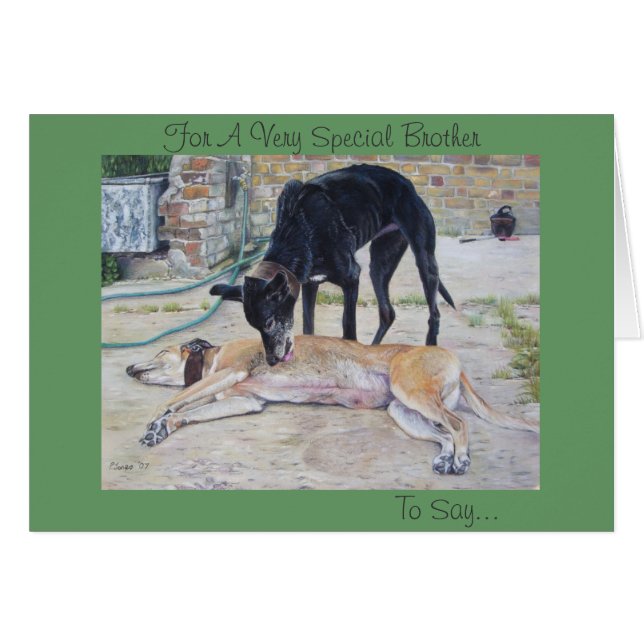 Windhunde landschaftliche Landschaftsrealkunst (Vorderseite (Horizontal))