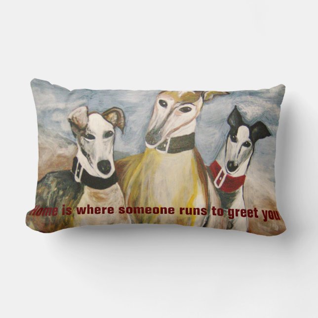 Windhunde Lendenkissen (Vorderseite)