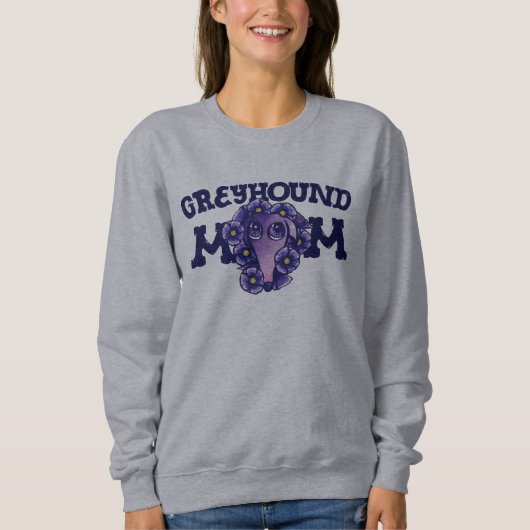 Windhunde Mama Niedlich Lila Windhunde Adoption Sweatshirt (Vorderseite)
