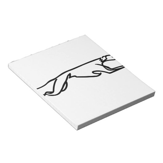 Windhunde Notizblock (angewinkelt)