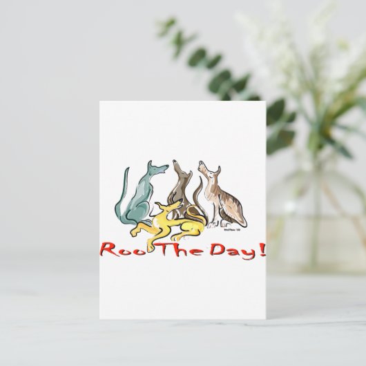 Windhunde Postkarte (Stehend Vorderseite)