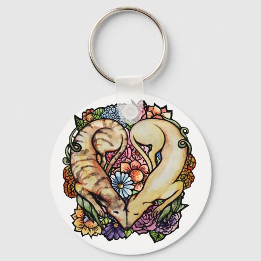 Windhunde Schlüsselanhänger (Vorderseite)