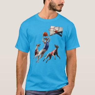 Windhunde spielen Basketball T-Shirt
