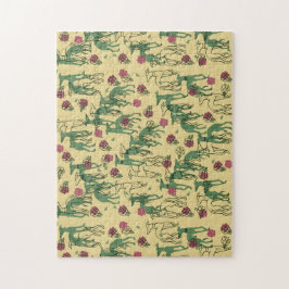 Windhunde und Rose Puzzle