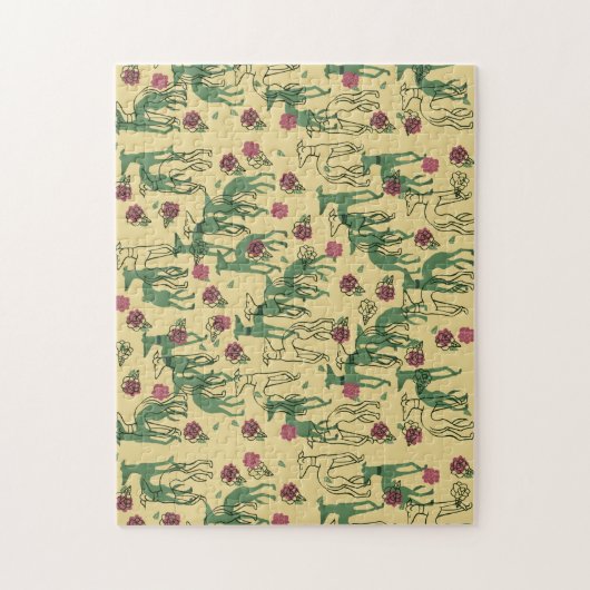 Windhunde und Rose Puzzle (Vertikal)