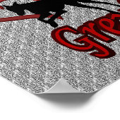 Windhunde und rote Herzen springen Poster (Ecke)