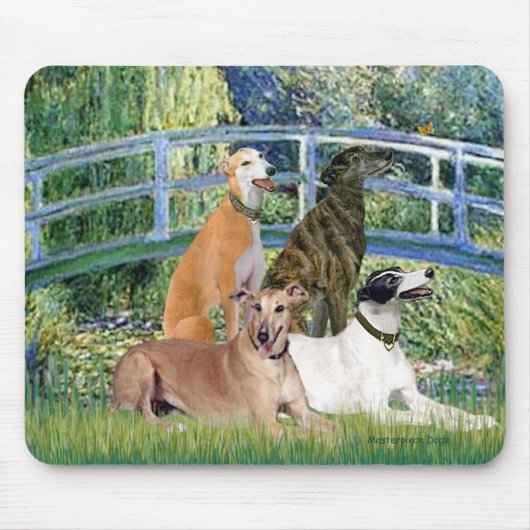 Windhunde (vier) - Brücke Mousepad (Vorne)
