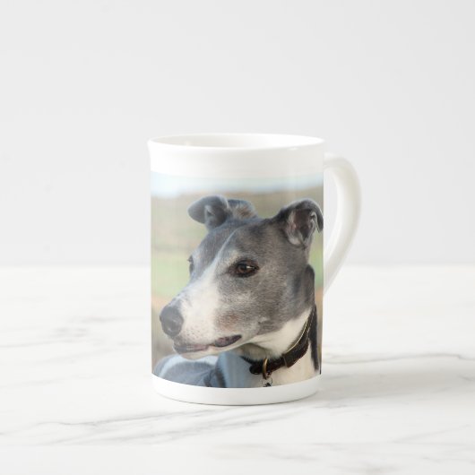 Windhundknochen-China-Tasse 4 Porzellantasse (Vorderseite Rechts)