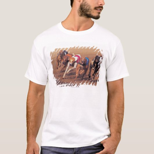 Windhundlaufen auf Bahn T-Shirt (Vorderseite)