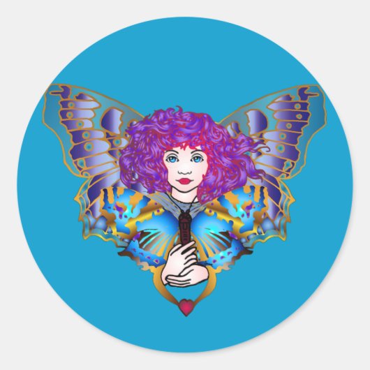 windig runder aufkleber (Vorderseite)