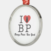 Windige Punkt-Leuchtturm-Verzierung Silbernes Ornament (Links)