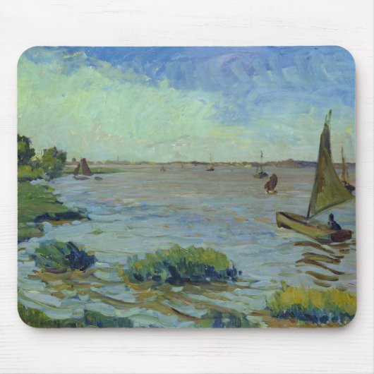 Windiger Tag auf der Elbe, 1911 Mousepad (Vorne)