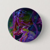 Windiges Saturn psychedelisch Button (Vorderseite)