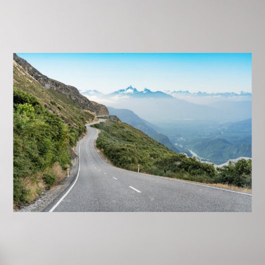 Winding Mountain Road | Olympic National Park Poster (Vorne)