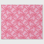 Winding Peony Woodcut in Pink and Orange Geschenkpapier (Flach)