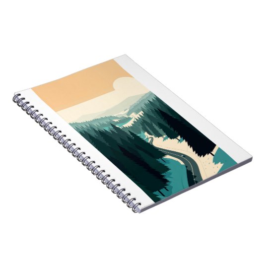 Winding Road Through Forest Notizblock (Rechte Seite)