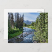 Winding Wyoming Stream (beschriftet) Postkarte (Vorne/Hinten)