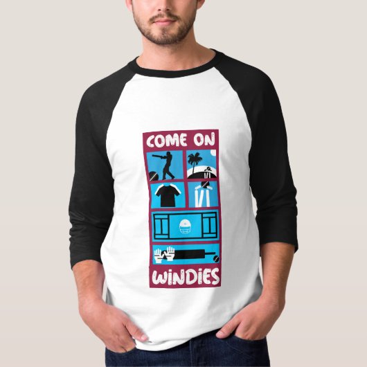 Windis Cricket West Indies Test Cricket Cricket T-Shirt (Vorderseite)