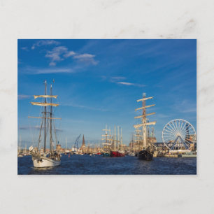 Windjammer auf dem Hansesail in Rostock (Deutschla Postkarte