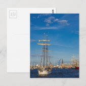 Windjammer auf dem Hansesail in Rostock (Deutschla Postkarte (Vorne/Hinten)