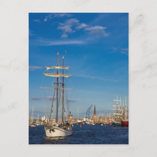 Windjammer auf dem Hansesail in Rostock (Deutschla Postkarte (Vorderseite)