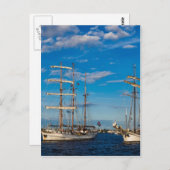 Windjammer auf dem Hanseschiff in Rostock Postkarte (Vorne/Hinten)