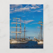 Windjammer auf dem Hanseschiff in Rostock Postkarte (Vorderseite)