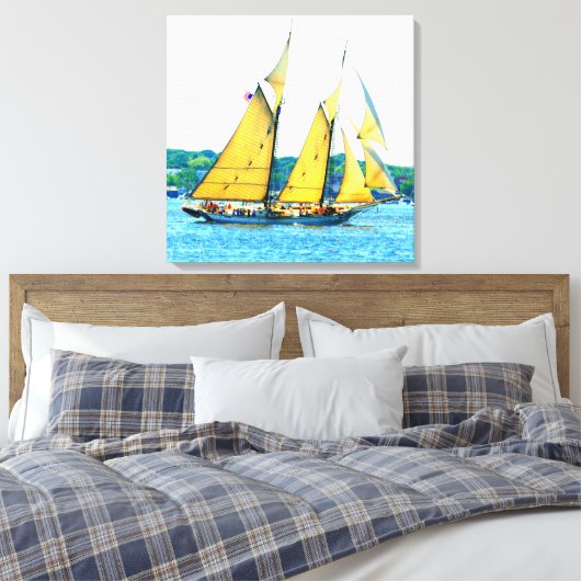 Windjammer, gepackte Leinwand (Insitu (Schlafzimmer))