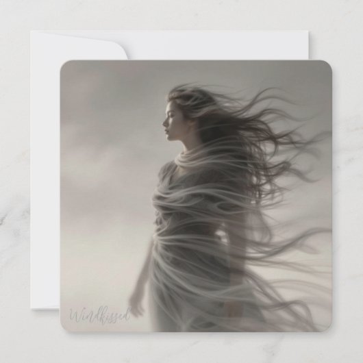 Windkissed - AI Fantasy Digital Art Druck (Vorderseite)