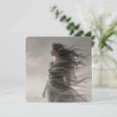 Windkissed - AI Fantasy Digital Art Print (Stehend Vorderseite)