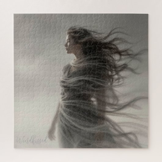 Windkissed - AI Fantasy Digital Art Print Puzzle (Vertikal)