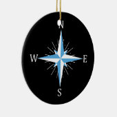 Windkompass Keramik Ornament (Rechts)
