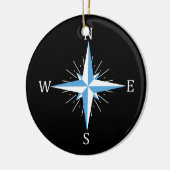 Windkompass Keramik Ornament (Links)