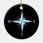 Windkompass Keramik Ornament (Hinten)