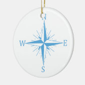 Windkompass Keramik Ornament (Links)