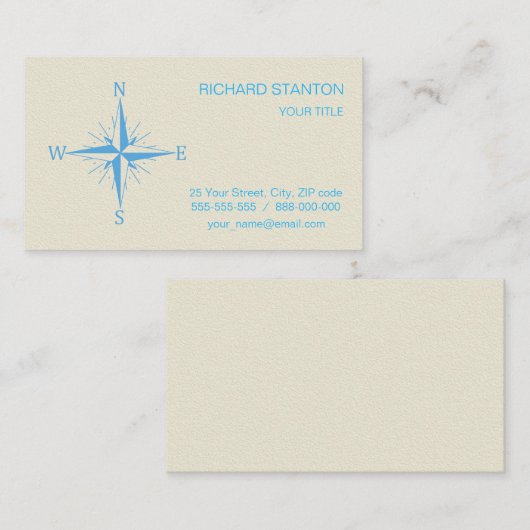 Windkompass Visitenkarte (Vorne/Hinten)