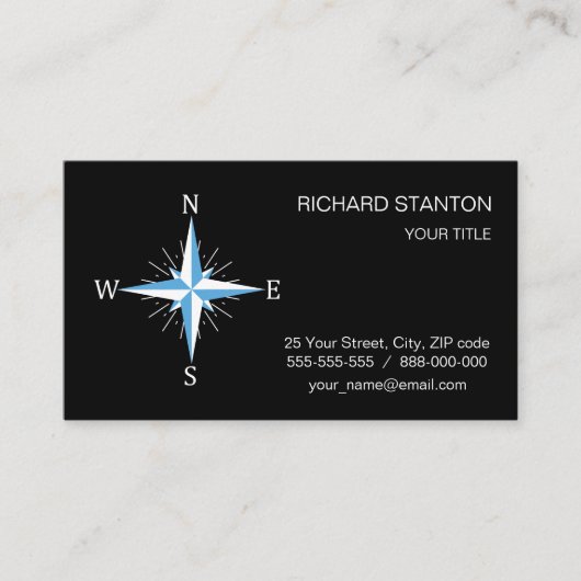 Windkompass Visitenkarte (Vorderseite)