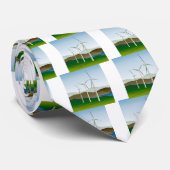 Windkraftanlage am See Krawatte (Gerollt)