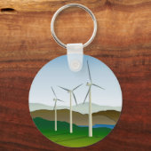 Windkraftanlage am See Schlüsselanhänger (Vorderseite)