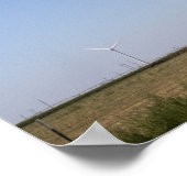 Windkraftanlage in einem ländlichen Oklahoma-Feld Poster (Ecke)
