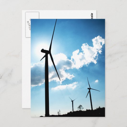 Windkraftanlage Postkarte (Vorne/Hinten)