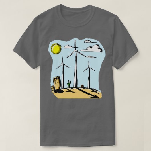 Windkraftanlagen 3 T-Shirt (Design vorne)