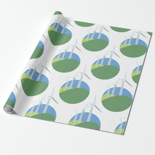 Windkraftanlagen Geschenkpapier (Ungerollt)