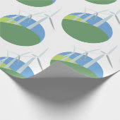 Windkraftanlagen Geschenkpapier (Ecke)