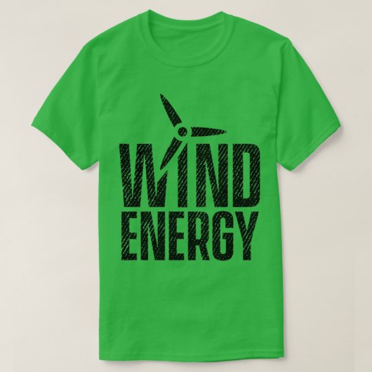 Windkraftanlagen - Power mit erneuerbaren Energien T-Shirt (Design vorne)