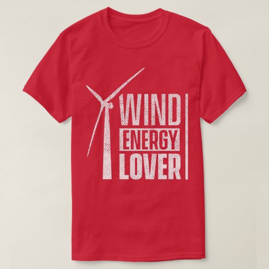 Windkraftanlagen - Power mit erneuerbaren Energien T-Shirt (Design vorne)